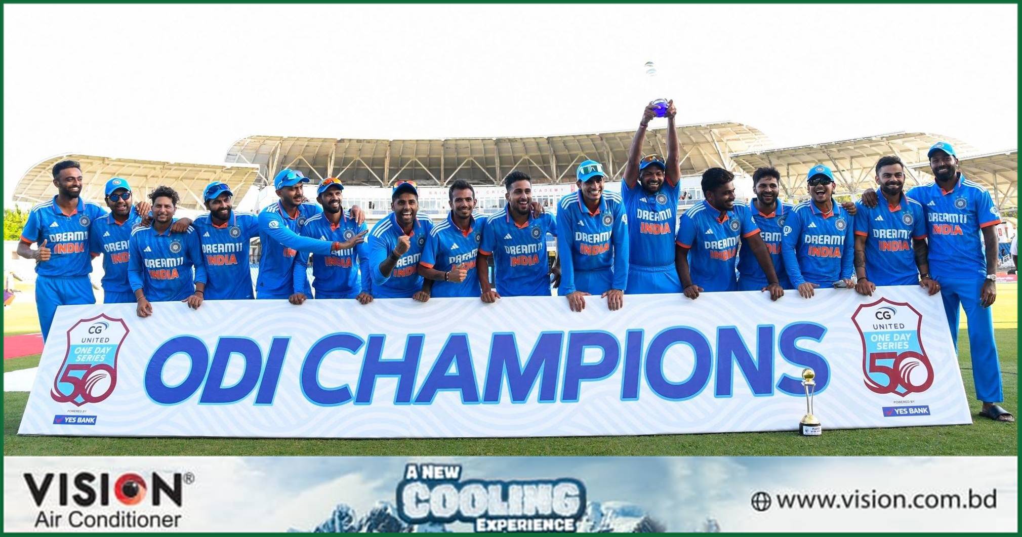 ওয়েস্ট ইন্ডিজকে উড়িয়ে দিয়ে সিরিজ জিতল ভারত
